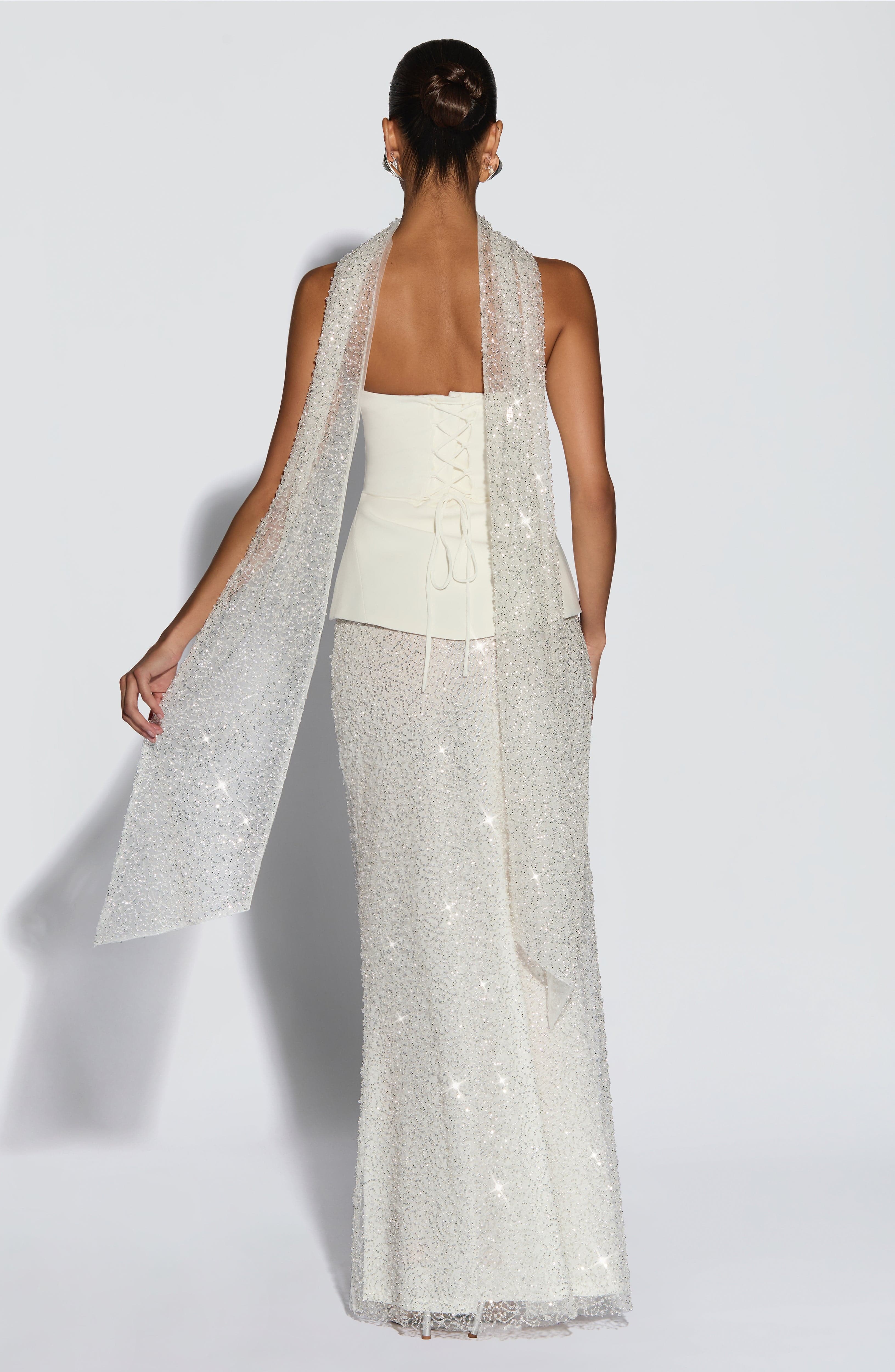 Allaire Maxi Skirt - Ivory - Napalia