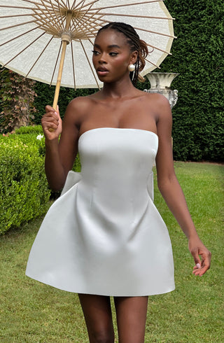 Abbey Mini Dress - Ivory - glavon