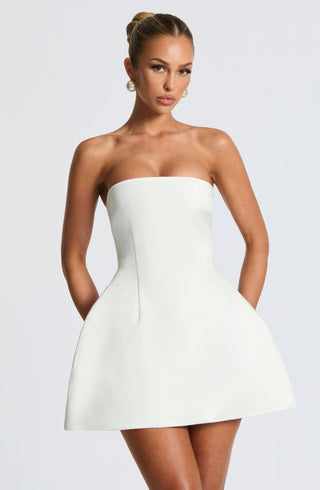 Abbey Mini Dress - Ivory - glavon