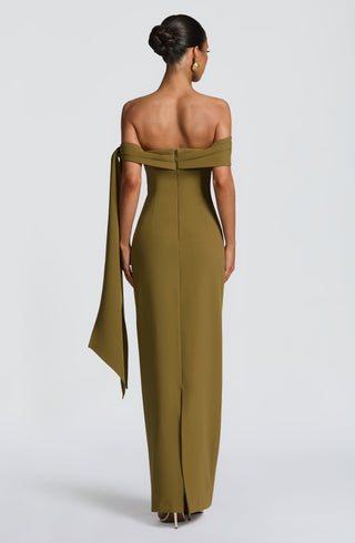 Addie Maxi Dress - Deep Olive - glavon