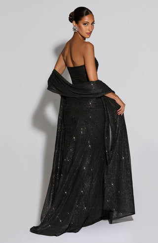 Agnes Shawl - Black Sparkle - glavon
