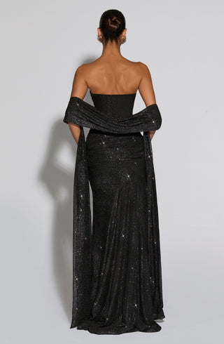 Agnes Shawl - Black Sparkle - glavon