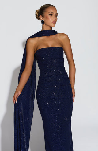 Agnes Shawl - Navy Sparkle - glavon