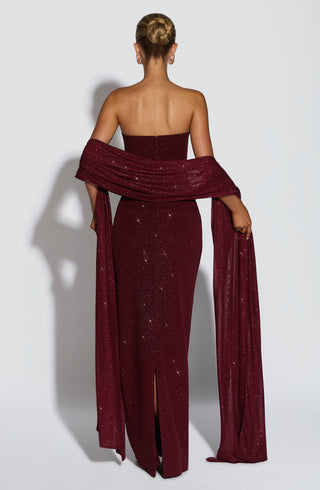 Agnes Shawl - Wine Sparkle - glavon
