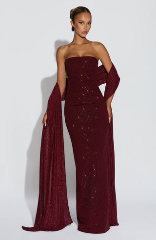Agnes Shawl - Wine Sparkle - glavon