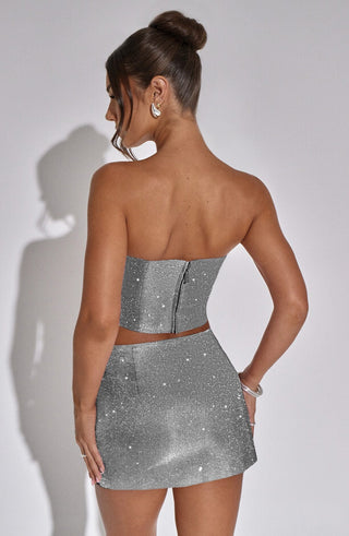 Aimee Top - Silver - glavon