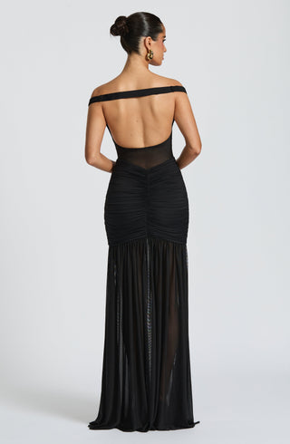 Alaia Maxi Dress - Black - glavon