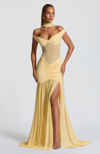 Alaia Maxi Dress - Lemon - glavon