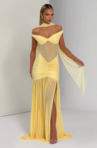 Alaia Maxi Dress - Lemon - glavon