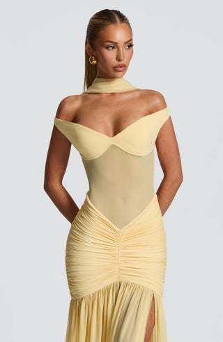 Alaia Maxi Dress - Lemon - glavon