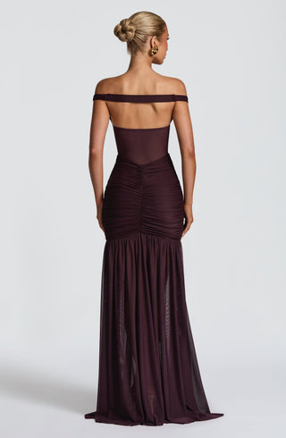 Alaia Maxi Dress - Plum - glavon