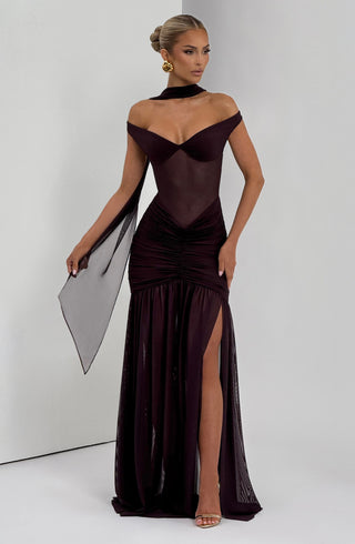 Alaia Maxi Dress - Plum - glavon