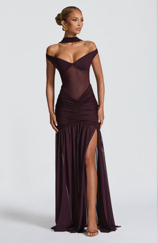 Alaia Maxi Dress - Plum - glavon