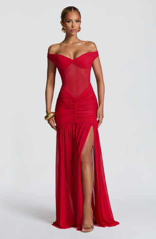 Alaia Maxi Dress - Red - glavon