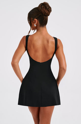 Alana Mini Dress - Black - glavon