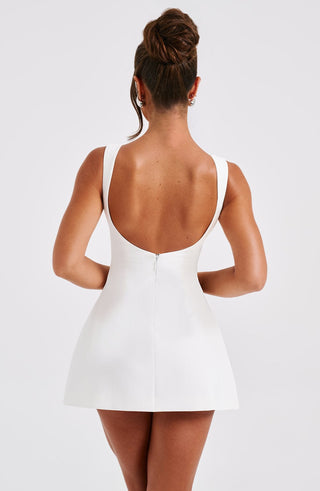 Alana Mini Dress - Ivory - glavon