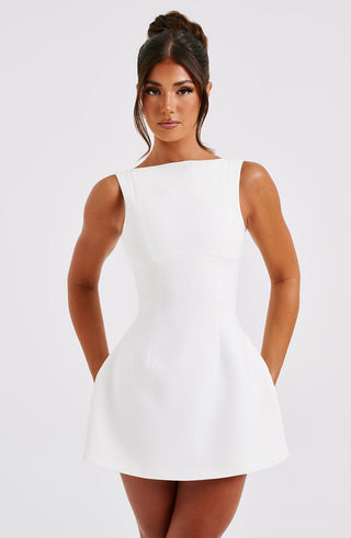 Alana Mini Dress - Ivory - glavon