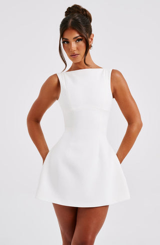 Alana Mini Dress - Ivory - glavon