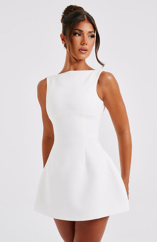 Alana Mini Dress - Ivory - glavon