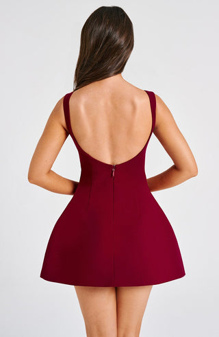 Alana Mini Dress - Wine - glavon