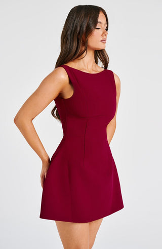 Alana Mini Dress - Wine - glavon