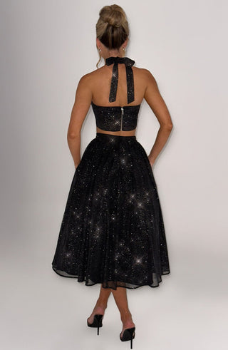 Alani Crop Top - Black Sparkle - glavon