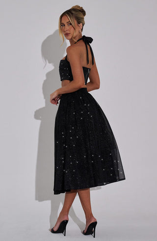 Alani Crop Top - Black Sparkle - glavon