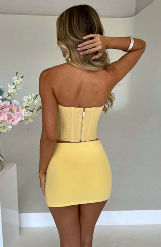 Alina Mini Skirt - Lemon - glavon