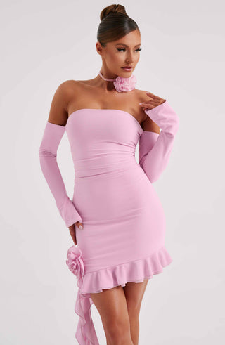 Alix Mini Dress - Pink - glavon