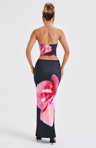 Allegra Top - Black Floral Print - glavon