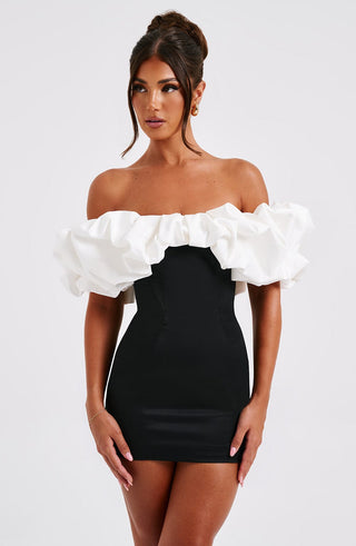 Allie Mini Dress - Black/White - glavon