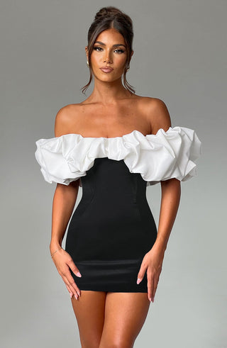 Allie Mini Dress - Black/White - glavon