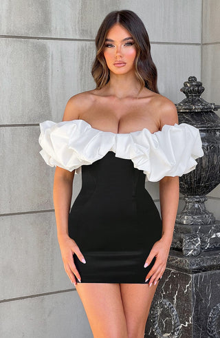 Allie Mini Dress - Black/White - glavon