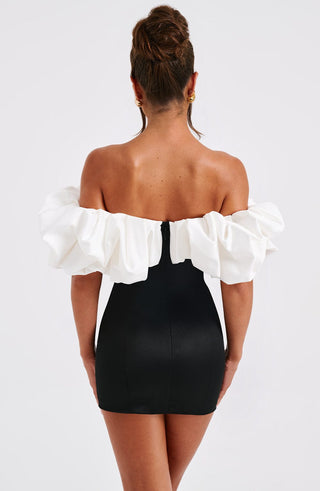 Allie Mini Dress - Black/White - glavon