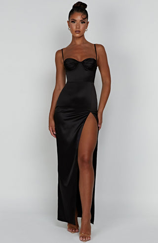 Alora Maxi Dress - Black - glavon