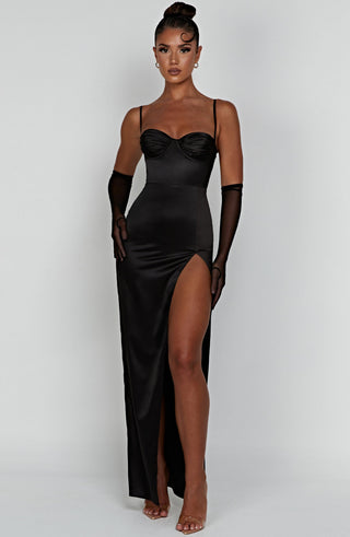 Alora Maxi Dress - Black - glavon