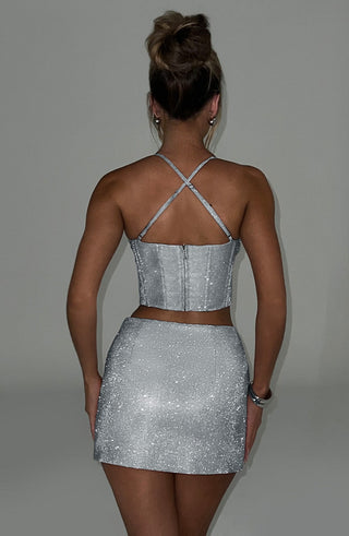 Amadae Corset - Silver Sparkle - glavon