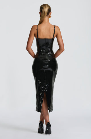 Amala Midi Dress - Black - glavon