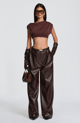 Amara Top - Plum Brown - glavon