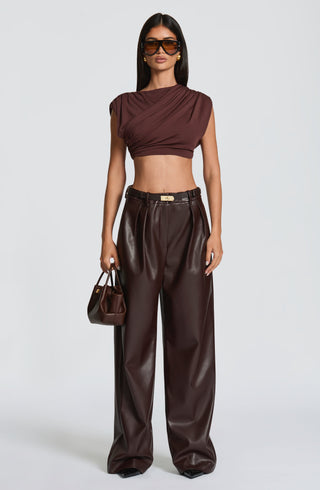 Amara Top - Plum Brown - glavon