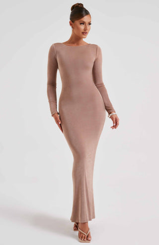 Anastassia Maxi Dress - Chocolate - glavon