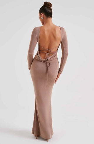 Anastassia Maxi Dress - Chocolate - glavon