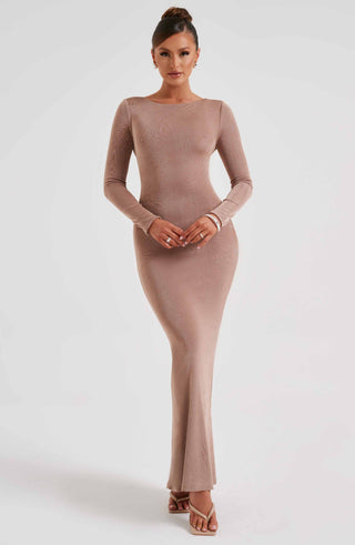 Anastassia Maxi Dress - Chocolate - glavon