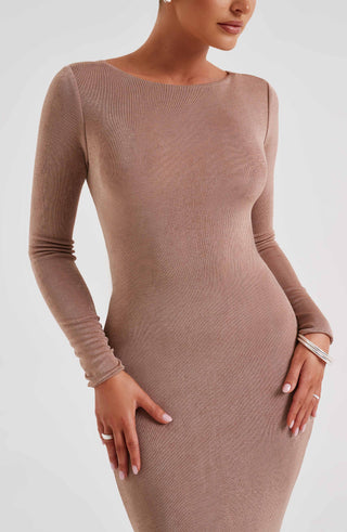 Anastassia Maxi Dress - Chocolate - glavon
