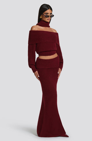 Andie Maxi Skirt - Burgundy - glavon