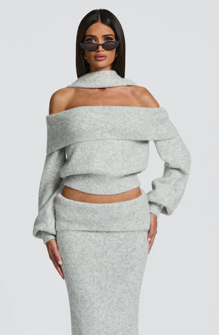 Andie Top - Light Grey Marl - glavon