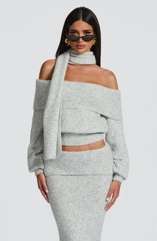 Andie Top - Light Grey Marl - glavon