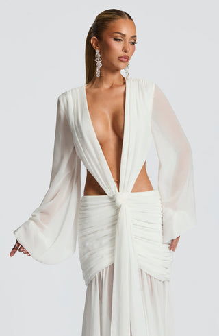 Andrina Maxi Dress - Ivory - glavon