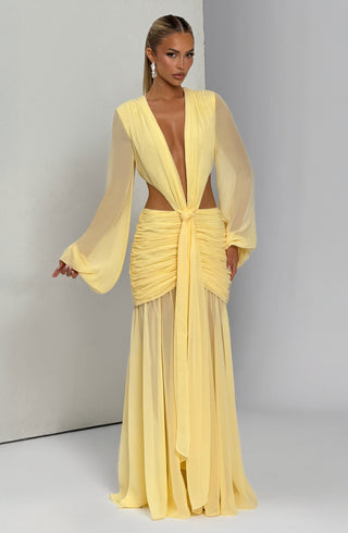 Andrina Maxi Dress - Lemon - glavon