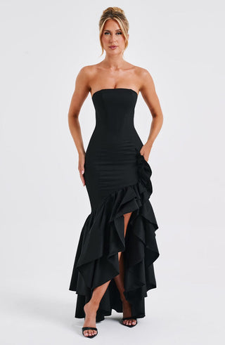 Angelina Maxi Dress - Black - glavon